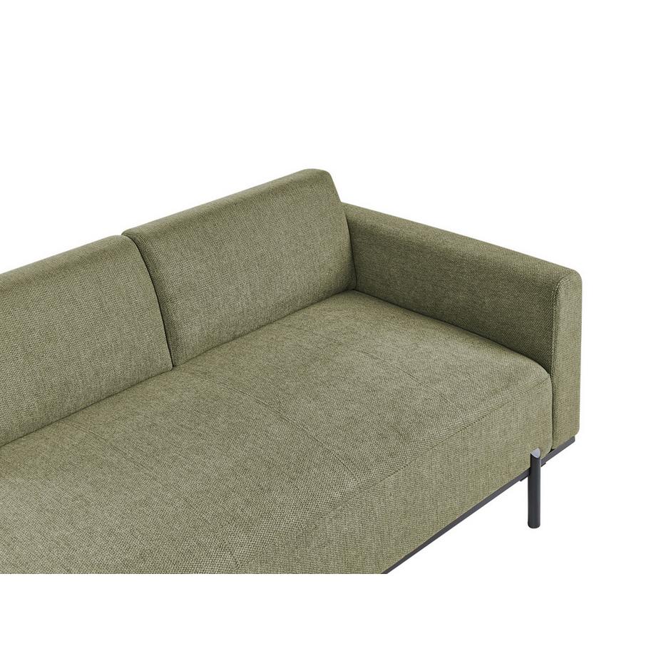 Beliani Chaiselongue aus Kunstleinen Rustikal SAVASSE  