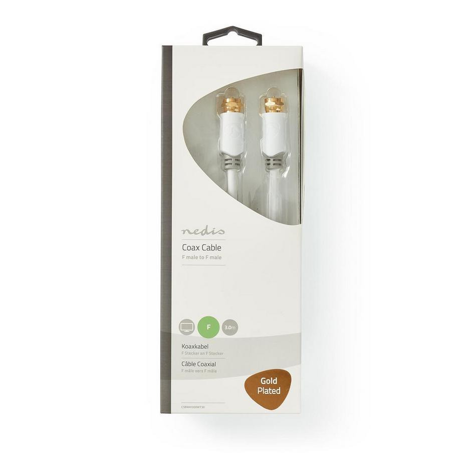 Connettore F Conecto , Innesto F, Presa F Rapida Su Presa F, Adattatore Per Prolunga Cavo Antenna/cavo Coassiale, Placcato Oro, Set Di 2 Adattatori Tv