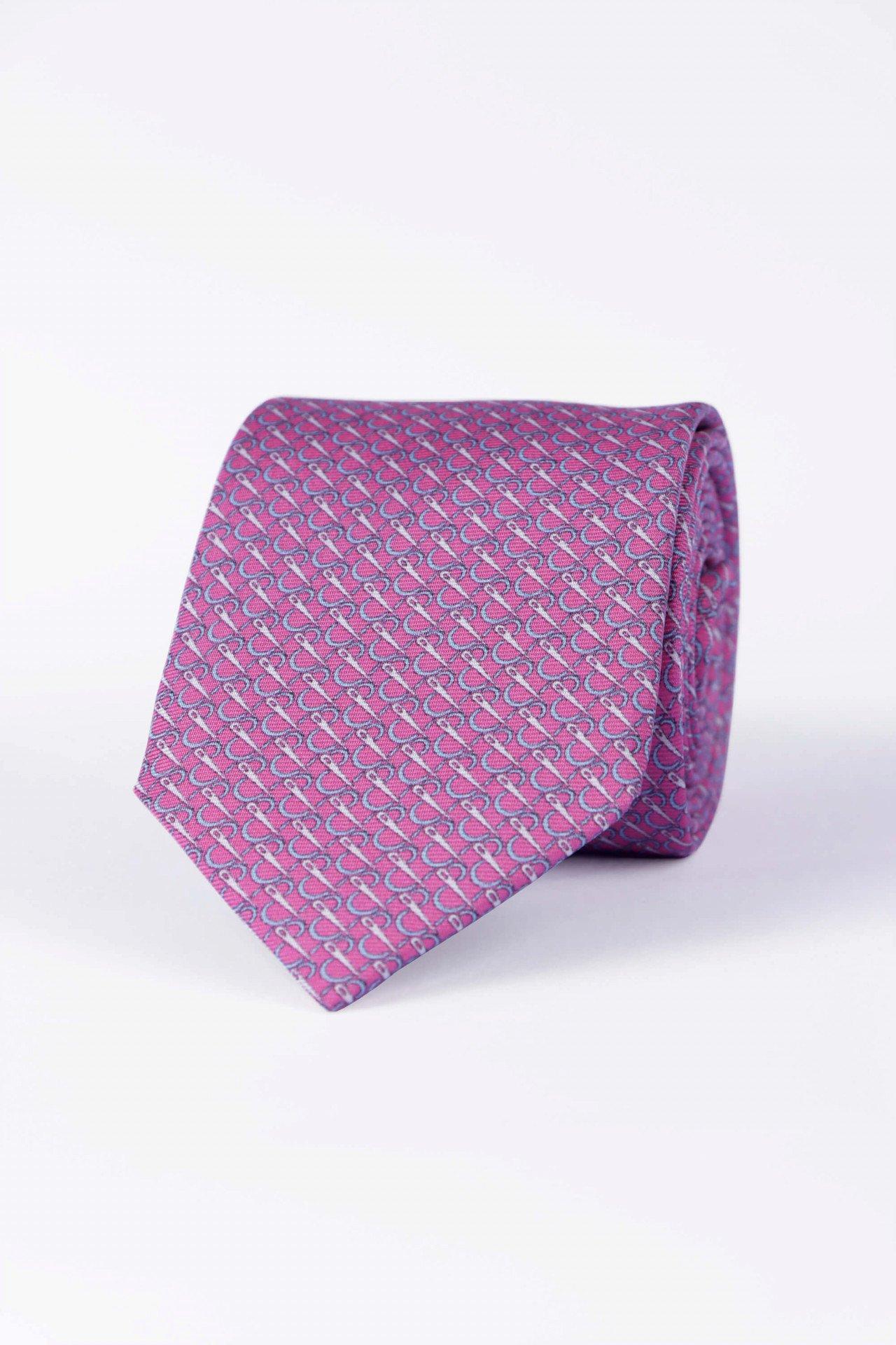 Image of Dschungelmotiv-krawatte Aus Seide Und Baumwolle Herren Violett ONE SIZE