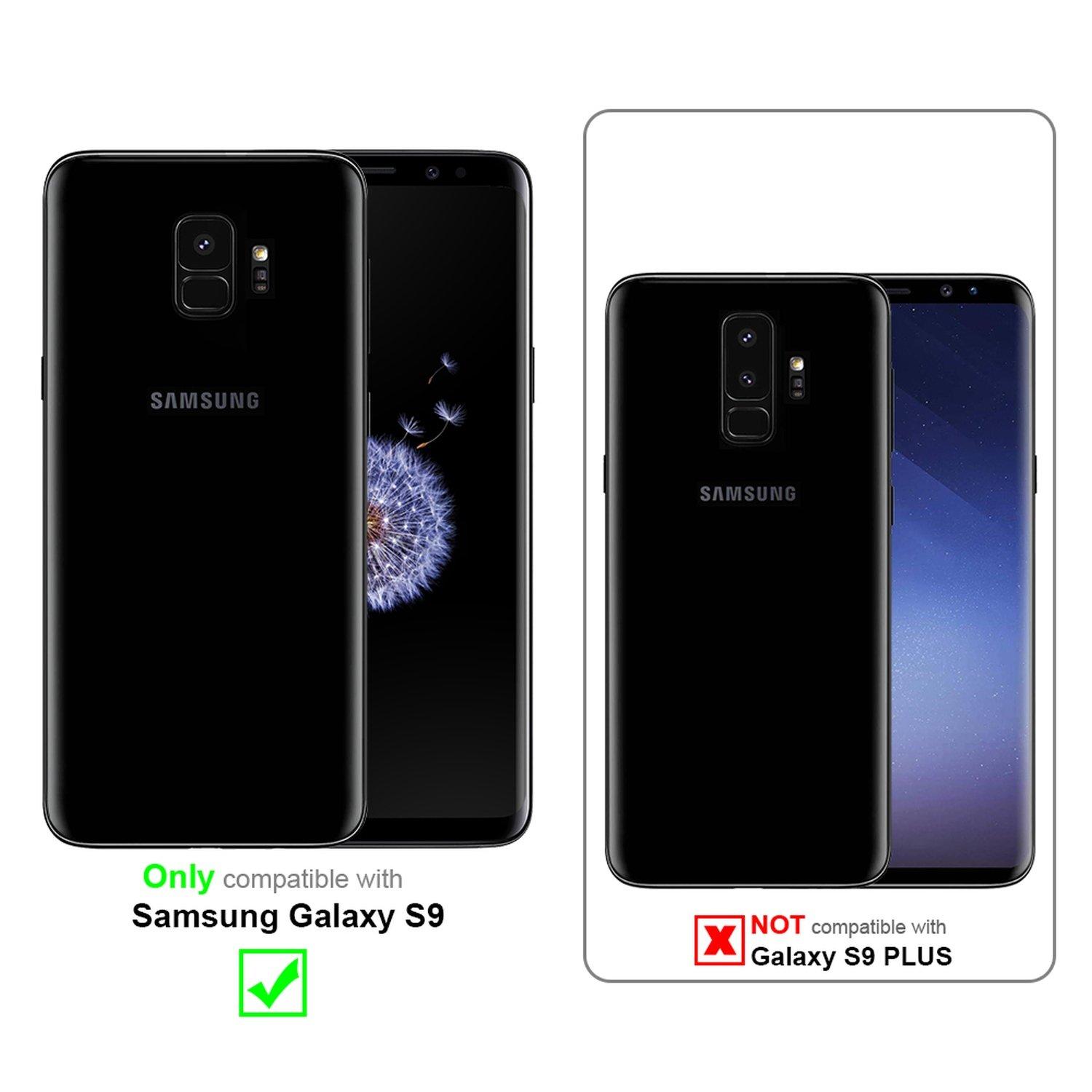 Cadorabo  Housse compatible avec Samsung Galaxy S9 - Coque de protection en silicone TPU flexible avec anneau 