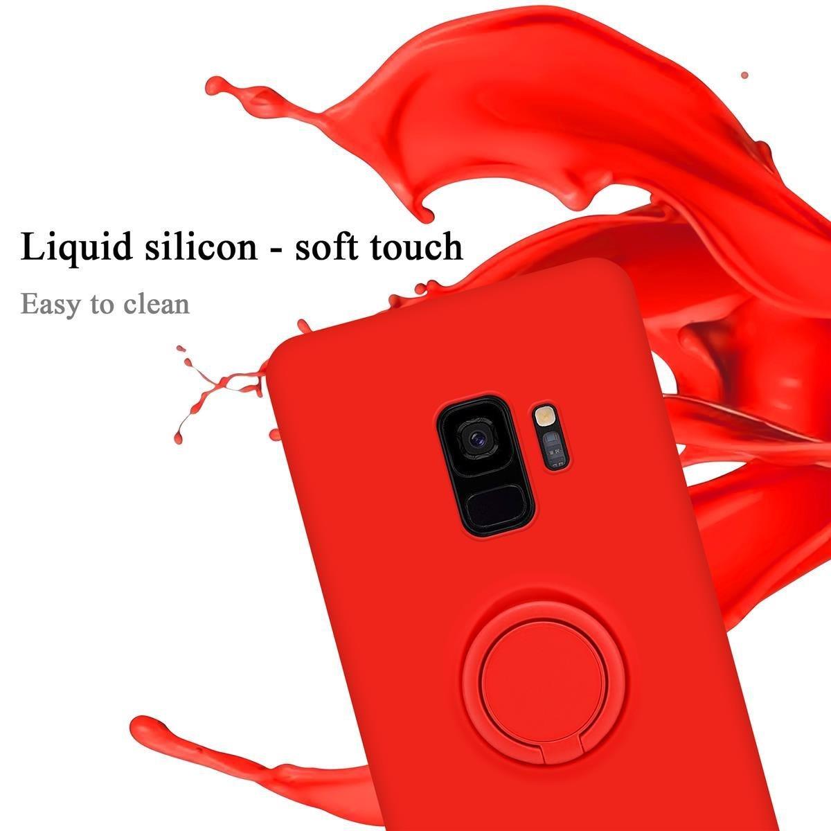 Cadorabo  Hülle für Samsung Galaxy S9 TPU Silikon mit Ring Liquid 