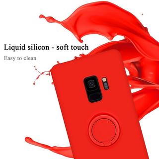 Cadorabo  Hülle für Samsung Galaxy S9 TPU Silikon mit Ring Liquid 