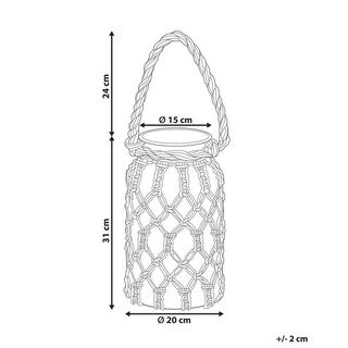 Beliani  Laterne aus Glas Boho JALEBI 