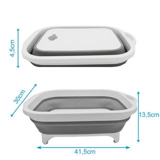 Intirilife Schneidebrett Abtropfbehälter mit 8L Volumen  