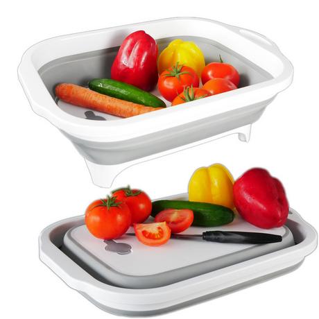 Intirilife Schneidebrett Abtropfbehälter mit 8L Volumen  