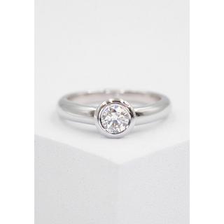 MUAU Schmuck  Solitaire Ring Diamant 0.40ct. Weissgold 750 