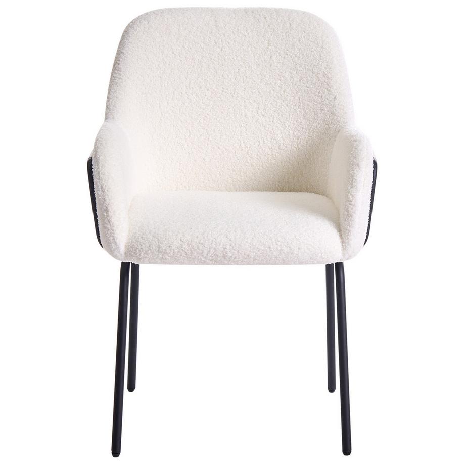 Beliani Esszimmerstuhl aus Bouclé Retro ALGONA  