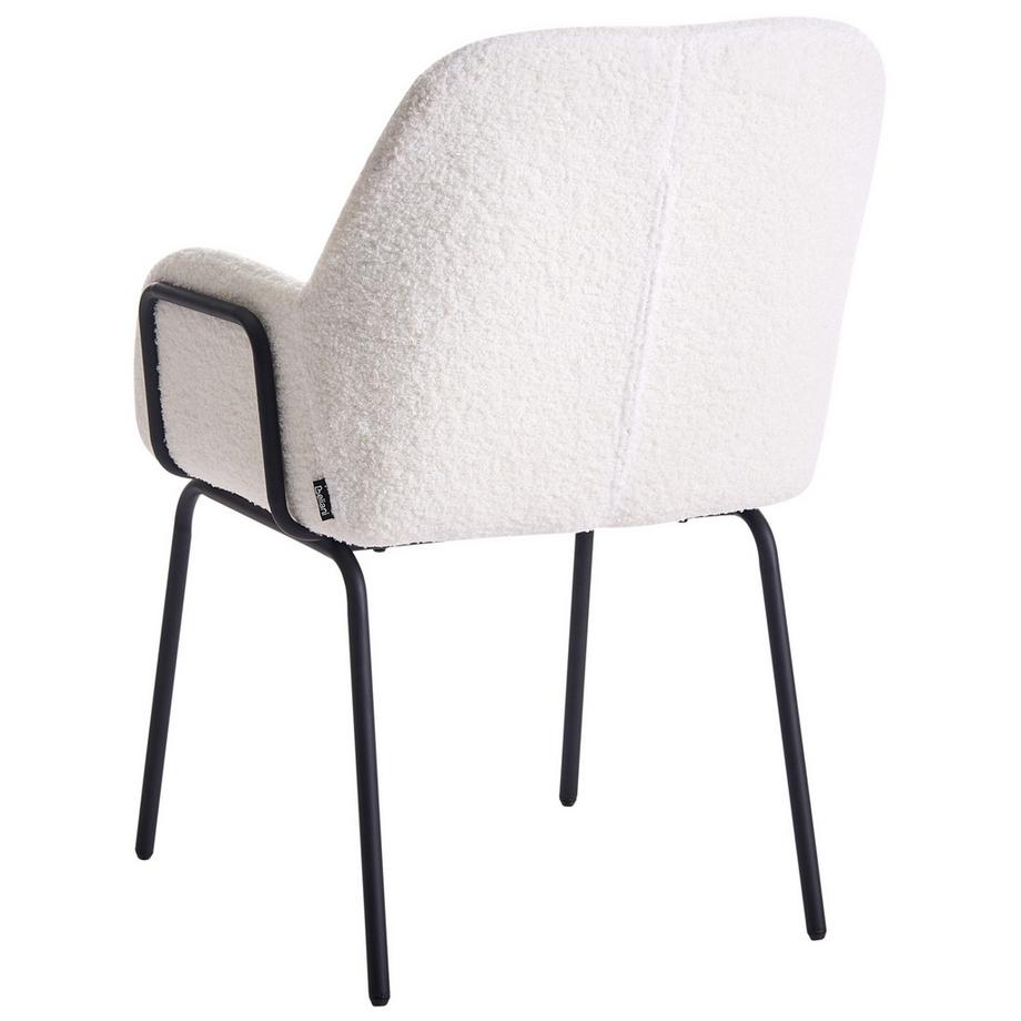 Beliani Esszimmerstuhl aus Bouclé Retro ALGONA  