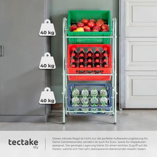 Tectake Rack porte casiers 3 emplacements  