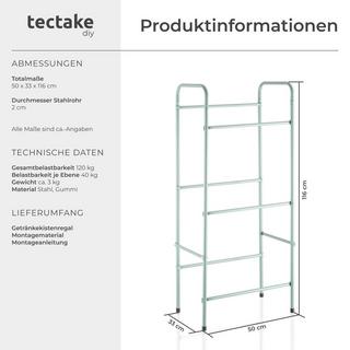 Tectake Rack porte casiers 3 emplacements  