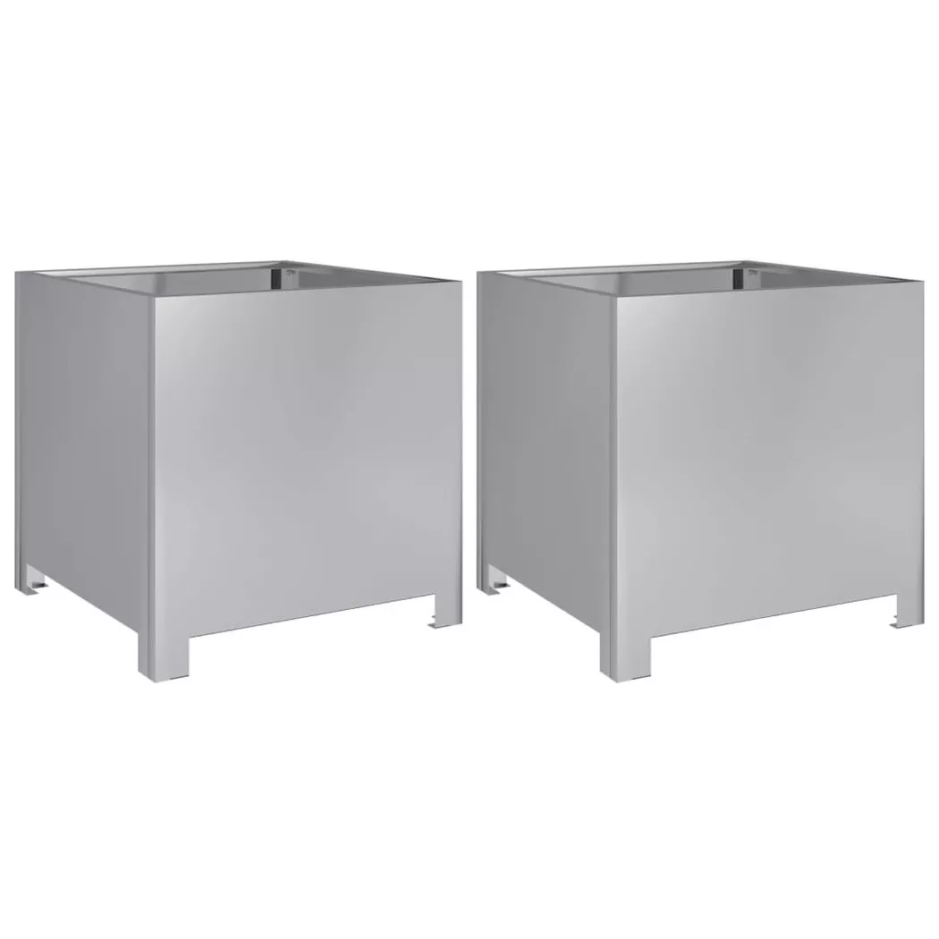 VidaXL - Jardinière acier, One Size, Argent