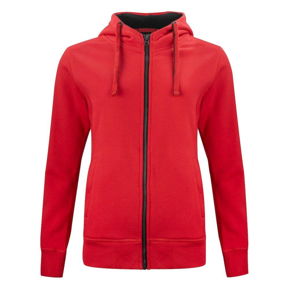 Image of Classic Hoodie Mit Durchgehendem Reißverschluss Damen Rot Bunt L