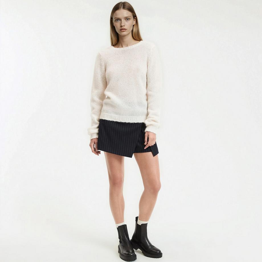 La Redoute Collections Pullover aus Woll- Alpaka-Mischung mit Rückenausschnitt  