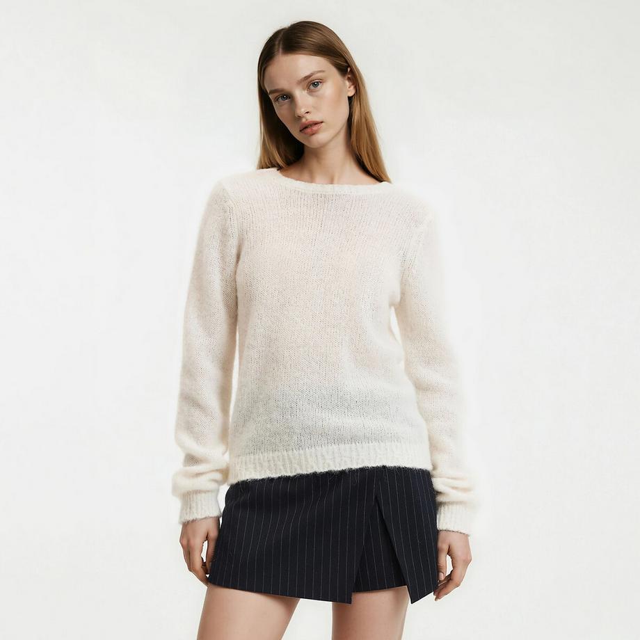 La Redoute Collections Pullover aus Woll- Alpaka-Mischung mit Rückenausschnitt  