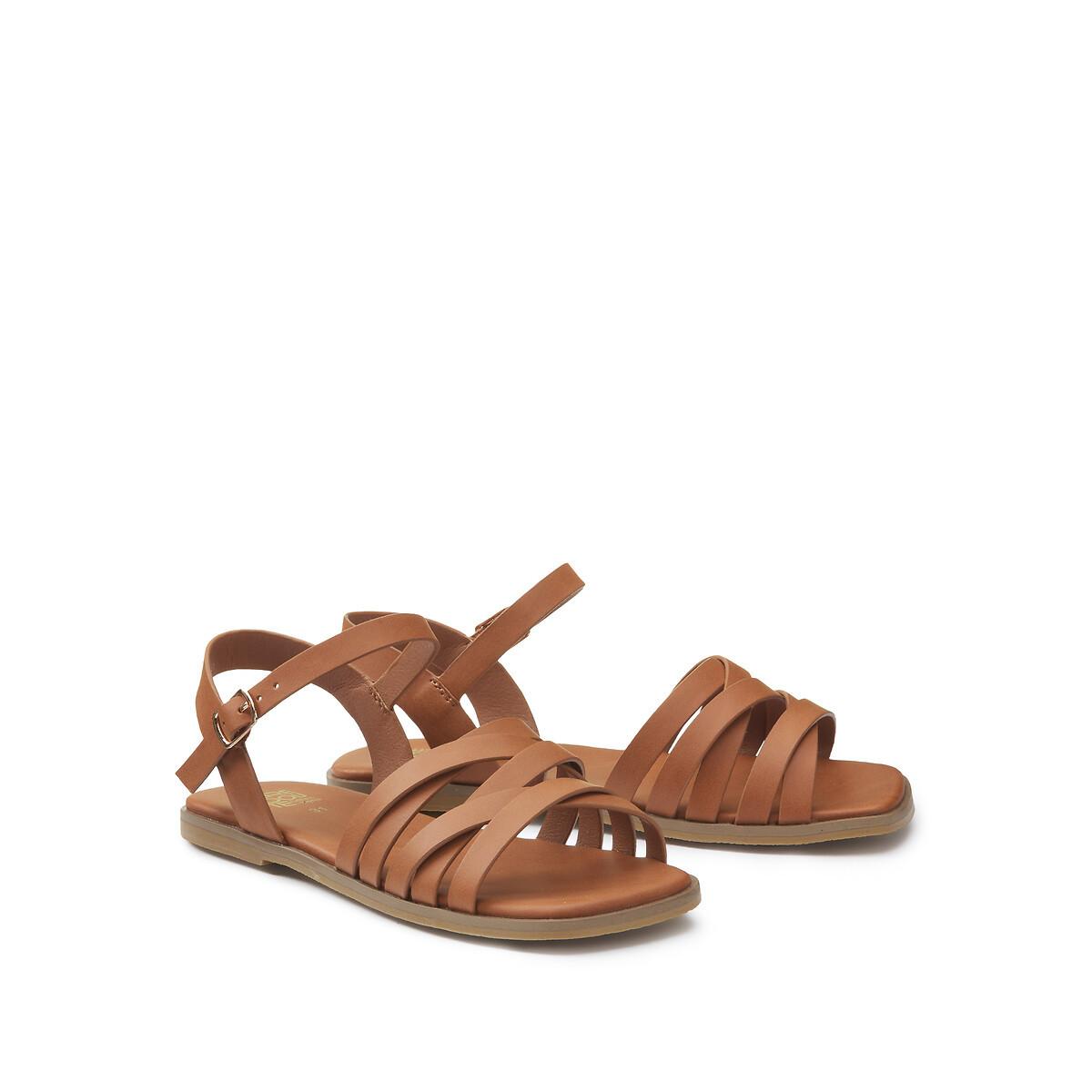 Image of Sandalen Mit Geflochtenem Riemen Unisex Braun 28