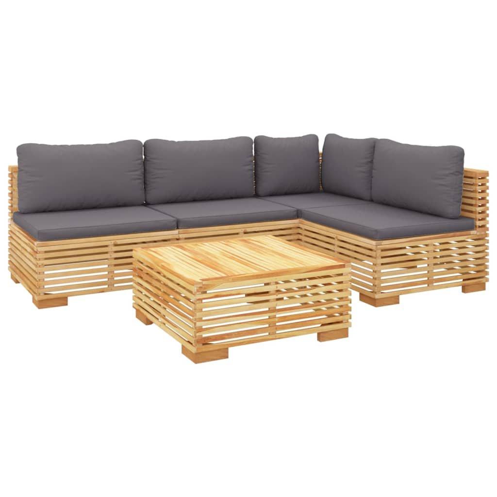 VidaXL set divani da giardino Teak riciclato  