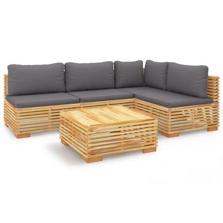 VidaXL set divani da giardino Teak riciclato  