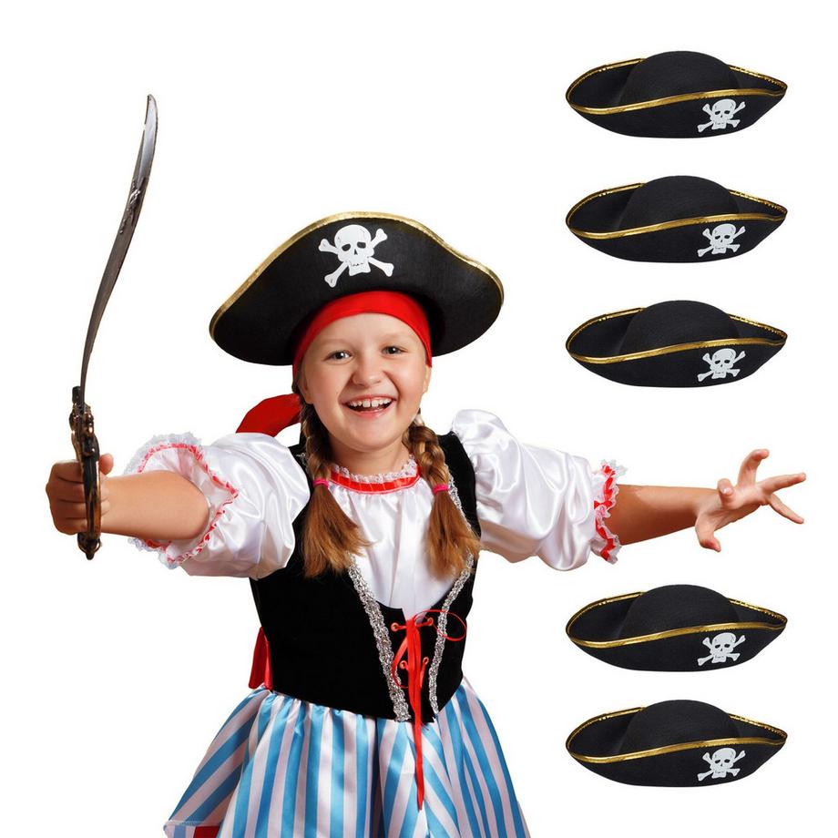 Northix  Piratenhut für Kinder, 6er-Pack 