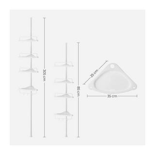 Calicosy  Étagère de Douche Réglable avec 4 Tablettes - H85/305 cm 