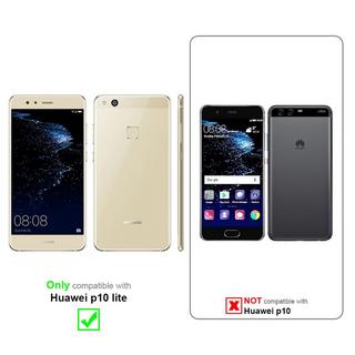 Cadorabo  Housse compatible avec Huawei P10 LITE - Coque de protection avec fermeture magnétique, fonction de support et 2 fenêtres de visualisation 