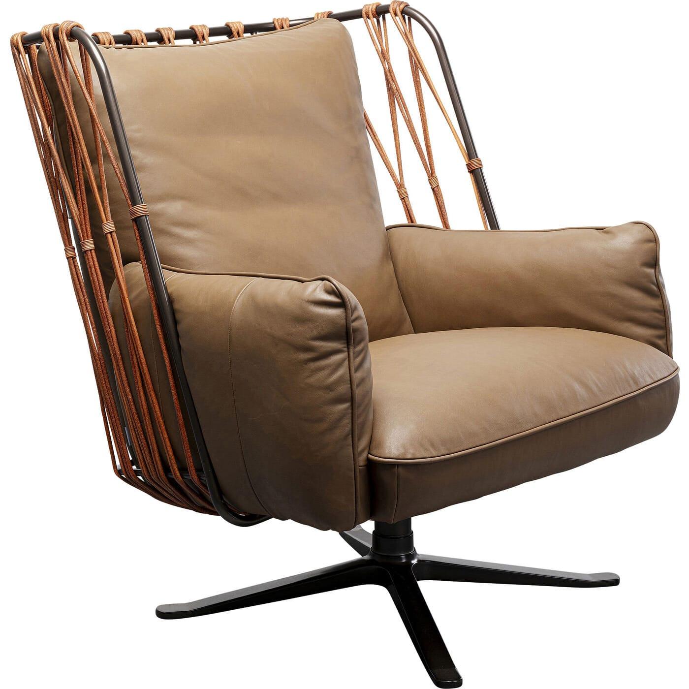 KARE Design Fauteuil pivotant Paradiso marron  