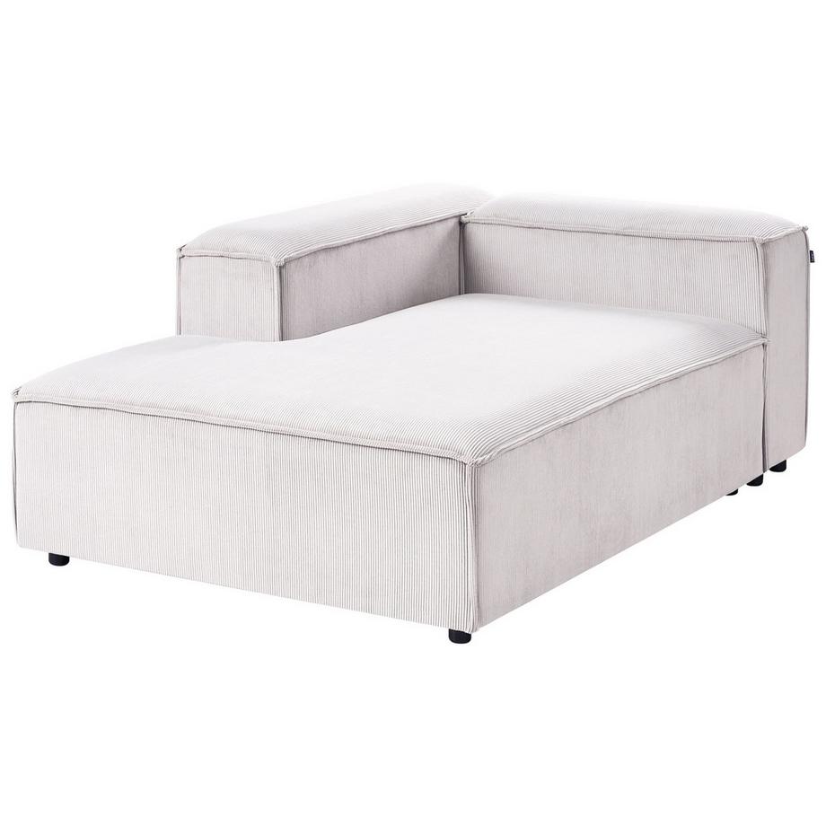 Beliani Chaise longue côté droit en Velours côtelé Moderne ARDAL  