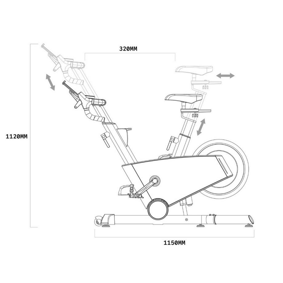 TWHEELS  Indoor Spinning Bike aus Eichenholz 