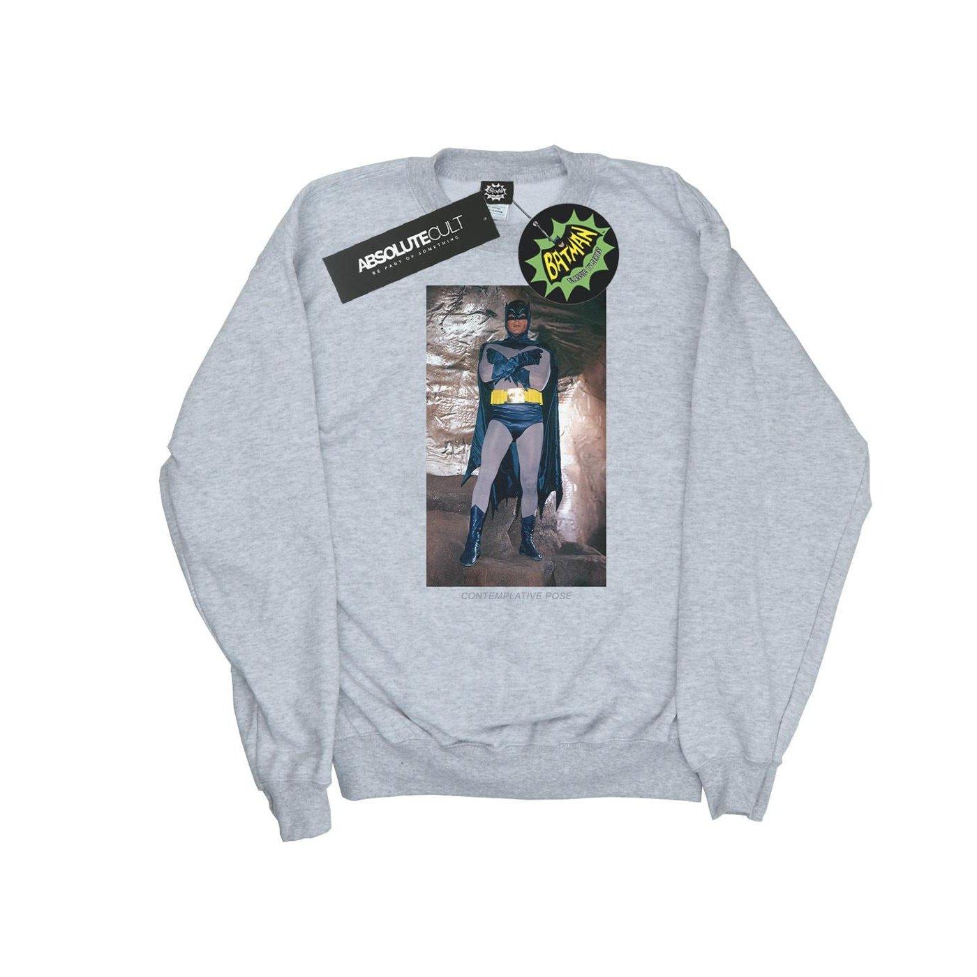 Image of Batman Tv Series Contemplative Pose Sweatshirt Damen Grau M