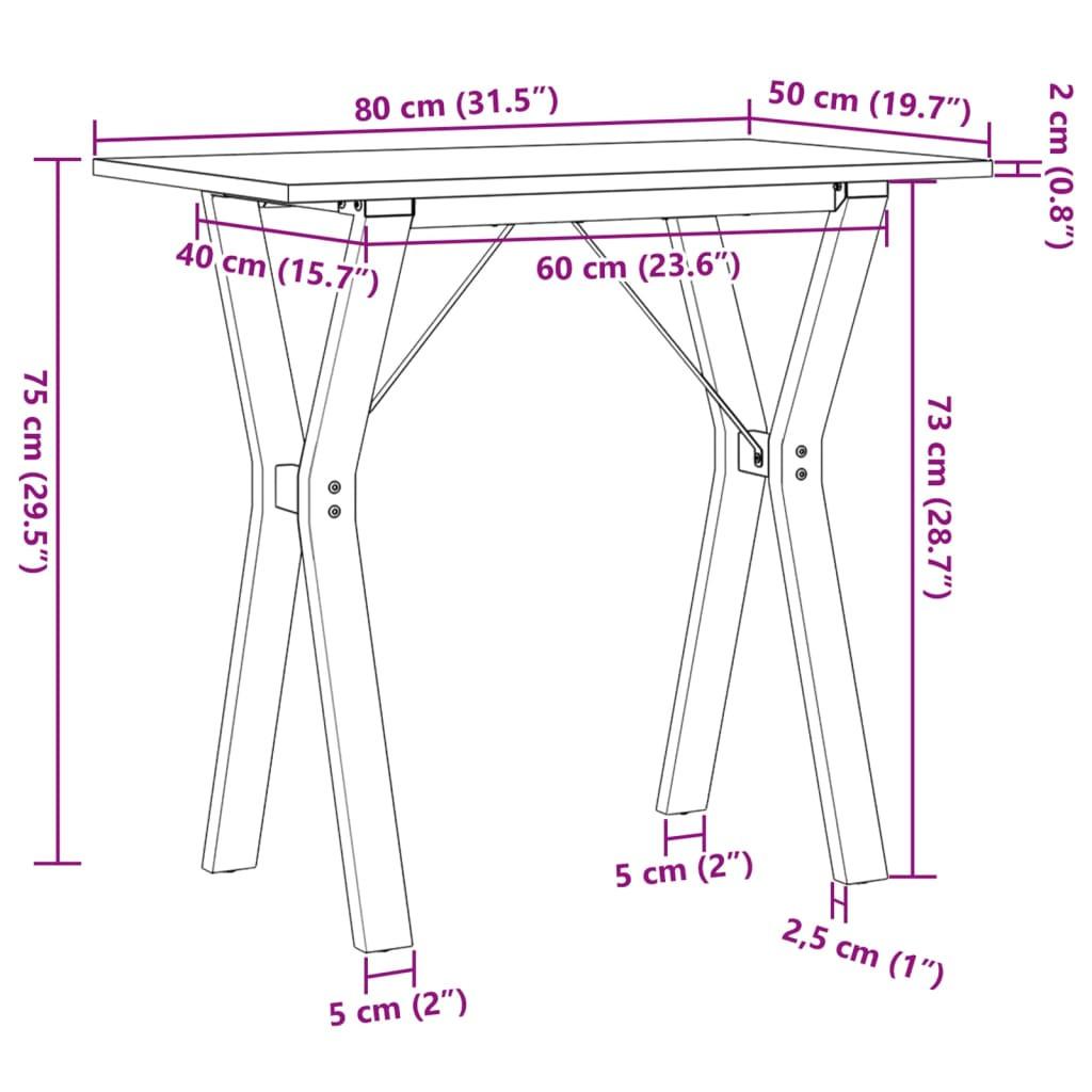 VidaXL tavolo da pranzo Pine Wood  