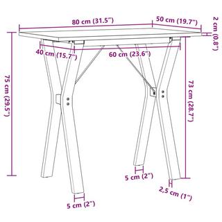 VidaXL tavolo da pranzo Pine Wood  