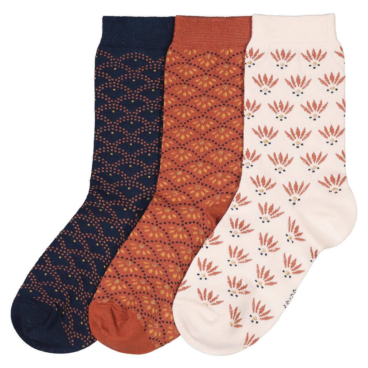 La Redoute Collections  3er-Pack Socken mit Art-Déco-Muster 