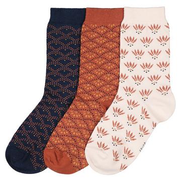 3er-Pack Socken mit Art-Déco-Muster