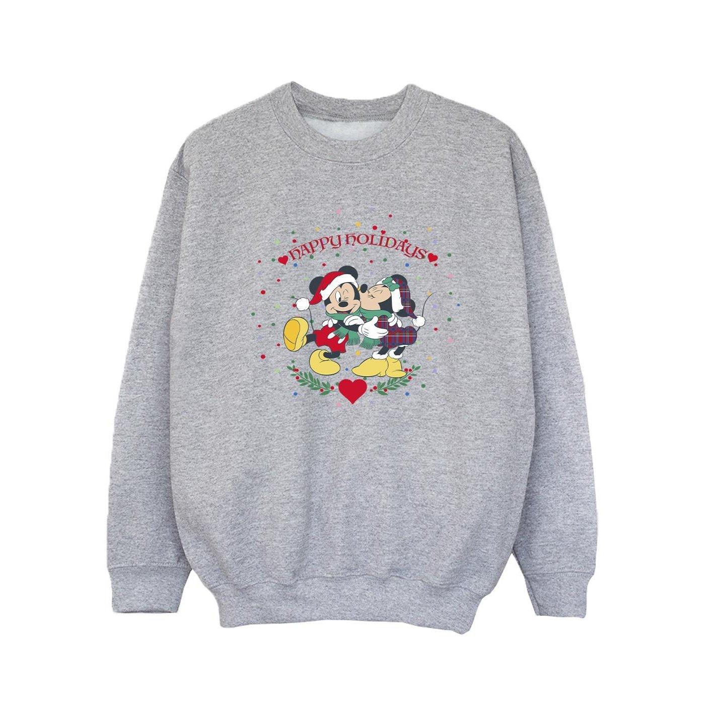 Image of Mickey Mouse Mickey Minnie Christmas Sweatshirt Mädchen Grau 104