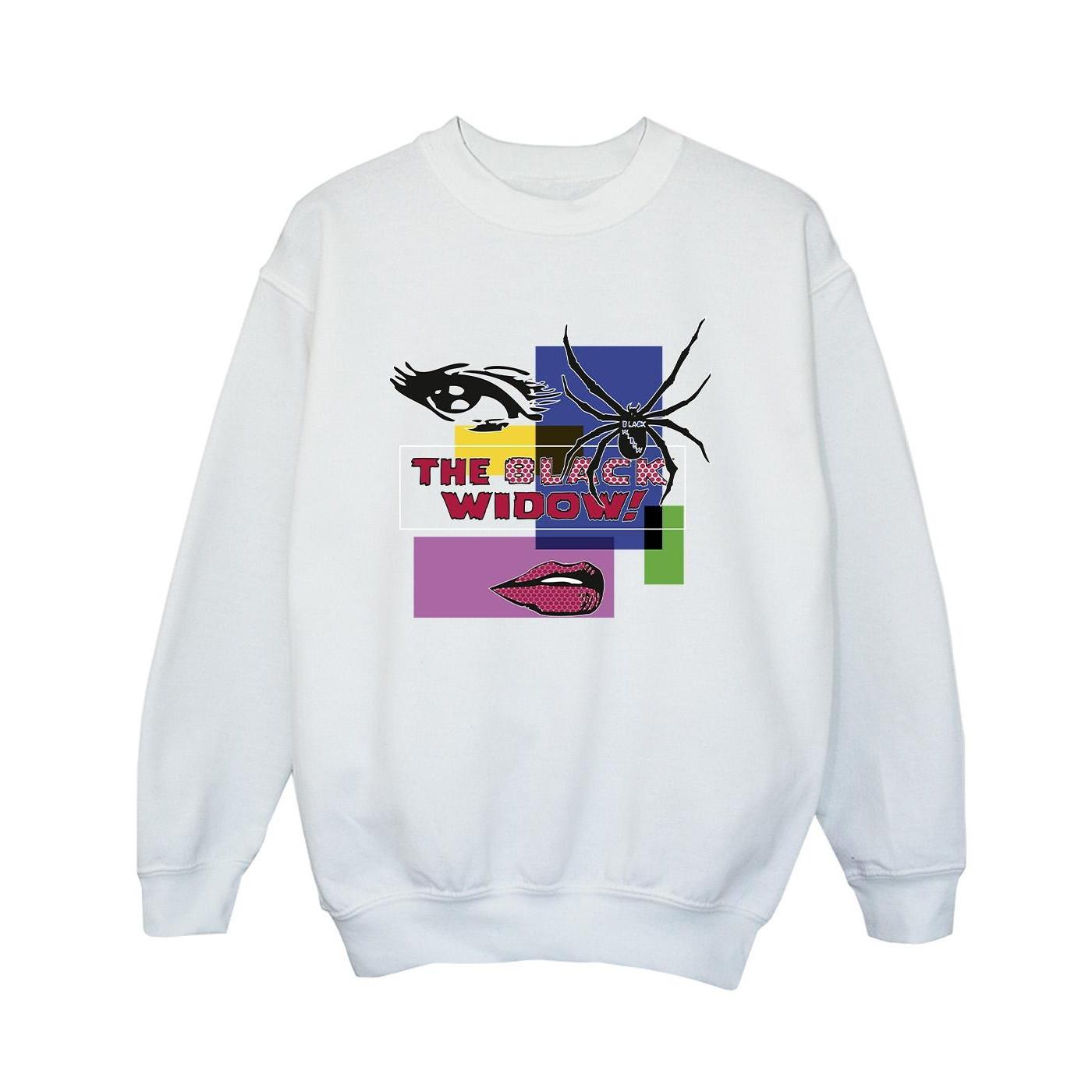 Image of Black Widow Pop Art Sweatshirt Jungen Weiss 116