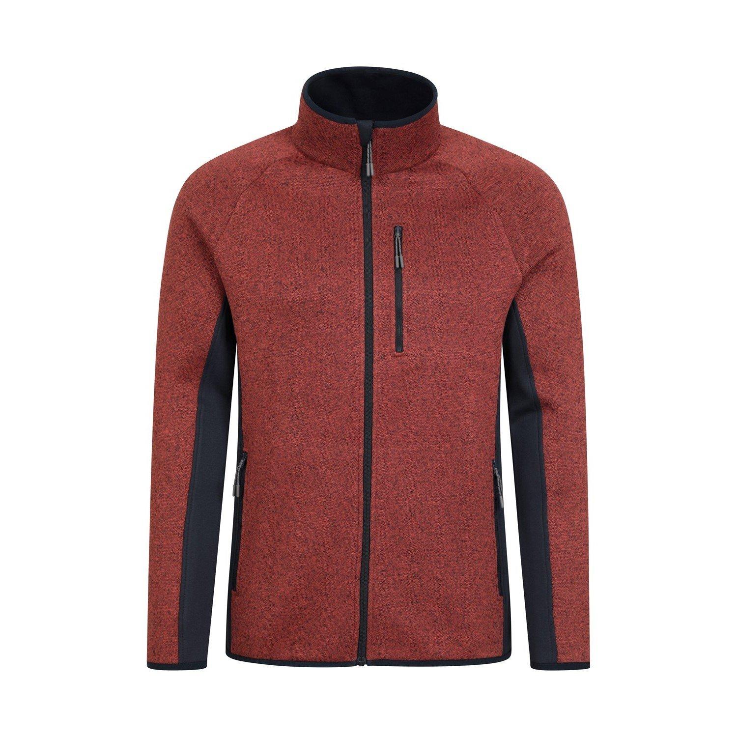 Image of Treston Fleecejacke Durchgehender Reißverschluss Herren Rot Bunt XS