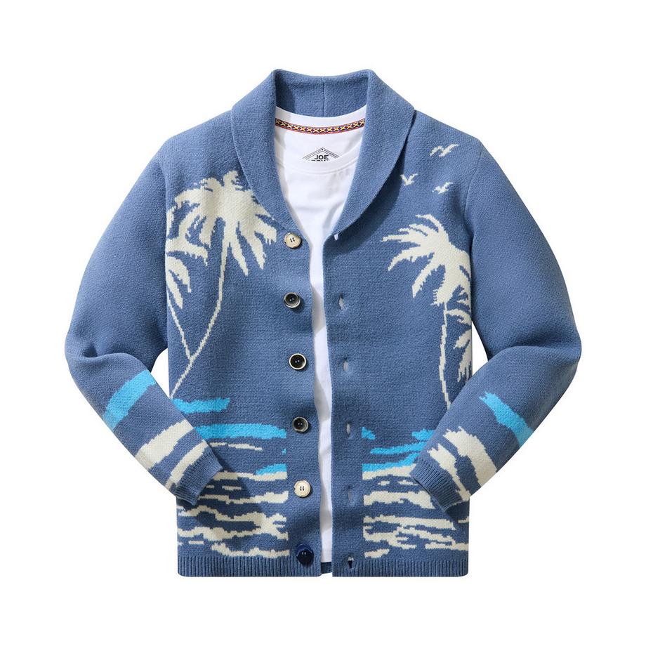 Joe Browns Gilet à col châle motif île et palmier  