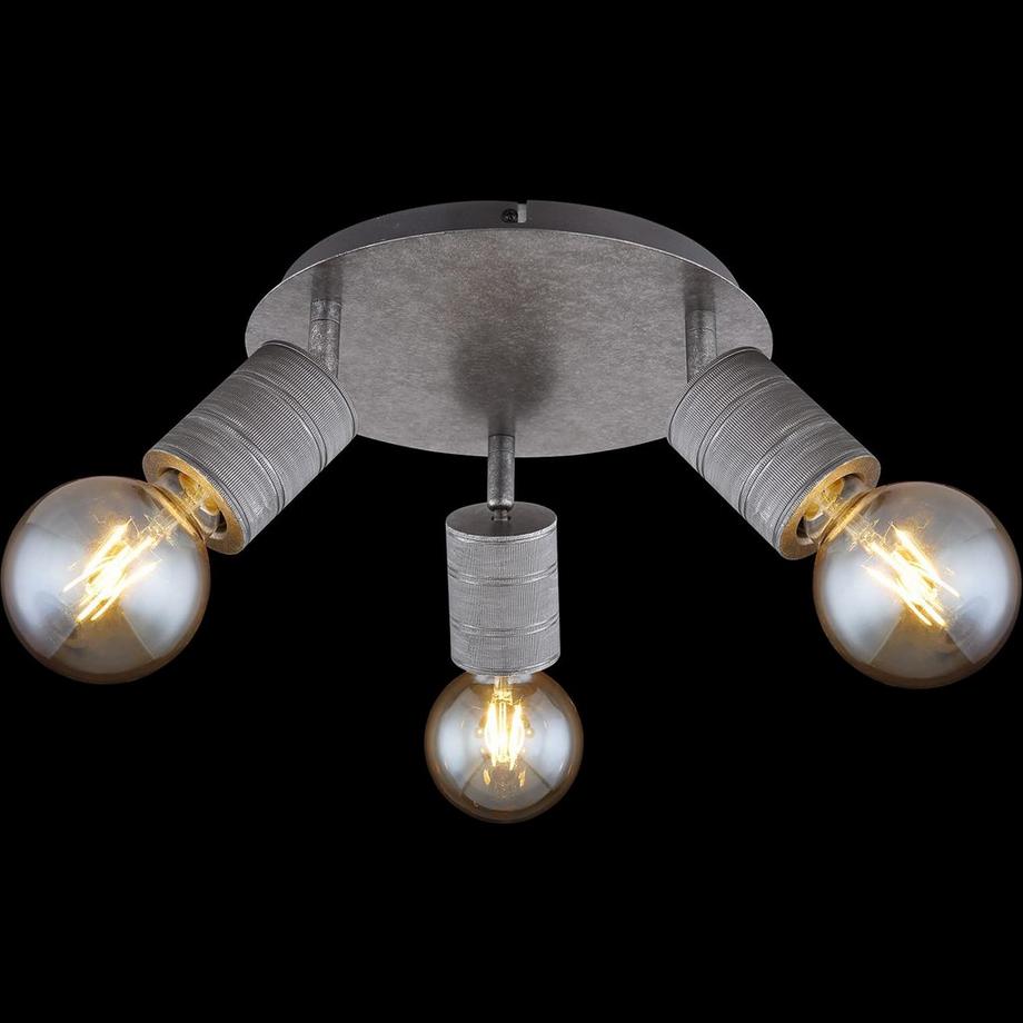 mutoni Strahler Freddy Metall silber 3xE27  