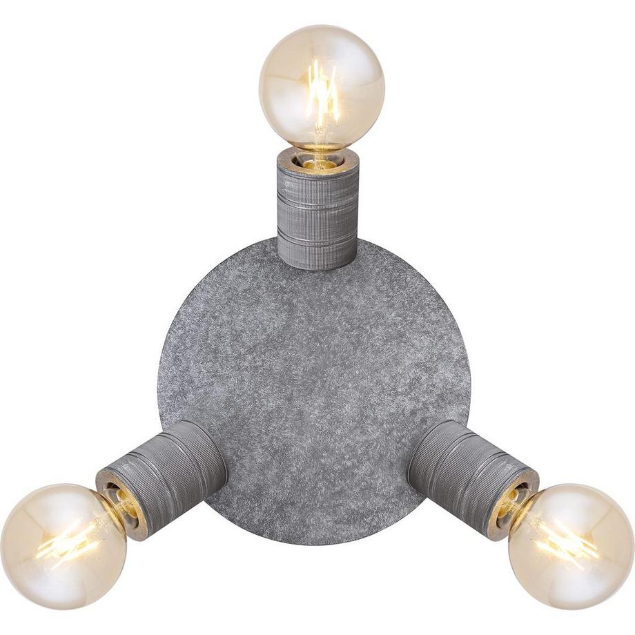 mutoni Strahler Freddy Metall silber 3xE27  