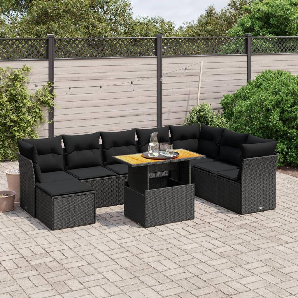 VidaXL set divano da giardino Polirattan  