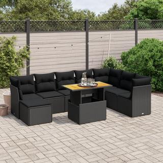 VidaXL set divano da giardino Polirattan  