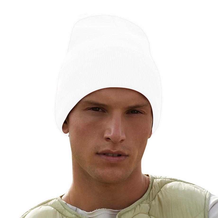 Beechfield Bonnet Tricoté Adulte avec Bord Replié  