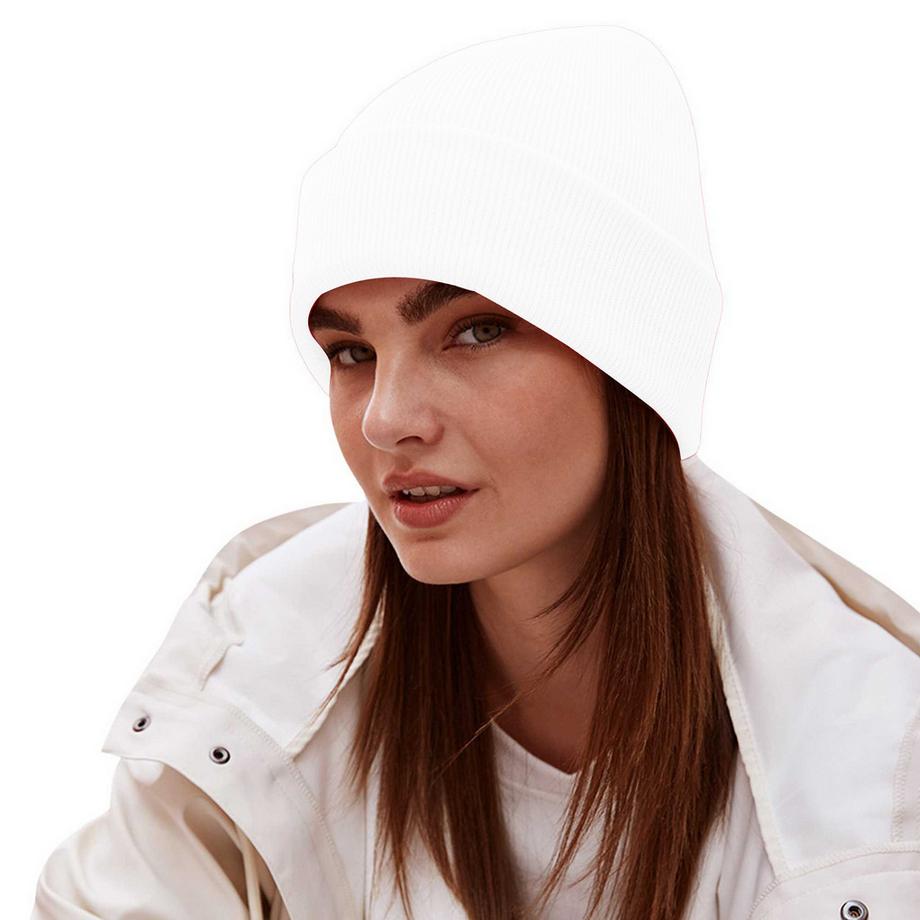 Beechfield Bonnet Tricoté Adulte avec Bord Replié  