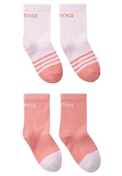 Reima  2er-Pack Kindersocken Jalkaan Coral pink 