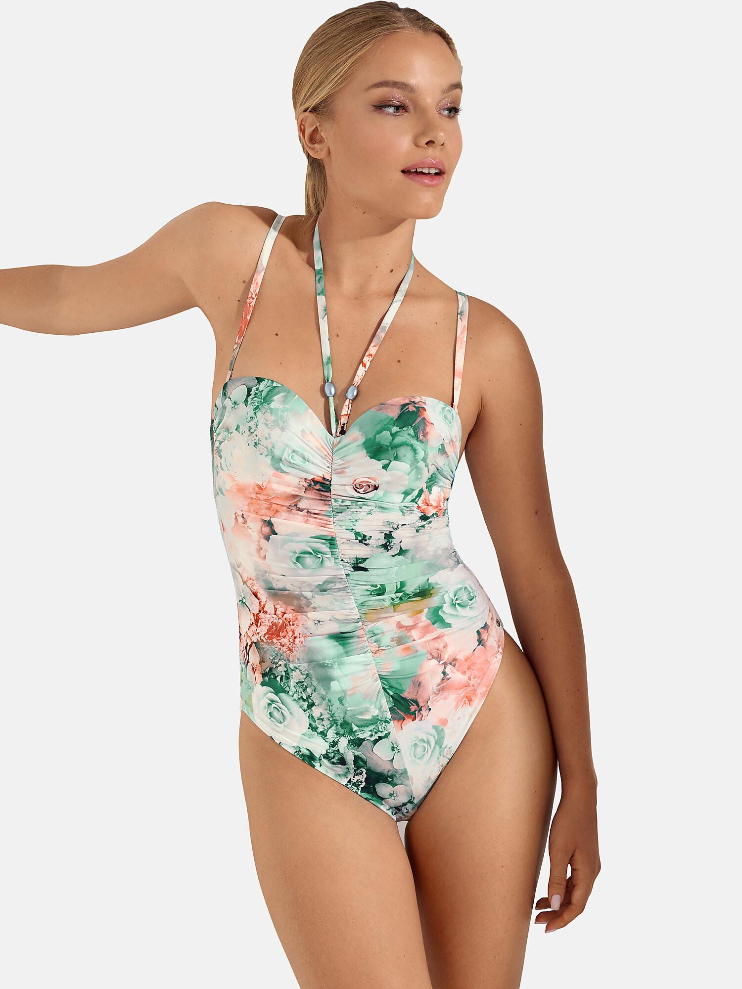 Image of Einteiler Bustier Balconnet Vorgeformt Verstellbare Träger-bikini Japan Unisex Grün D/40