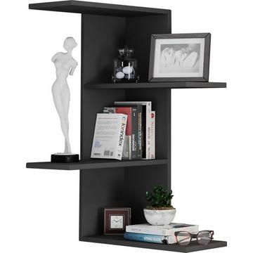 Holzregal hängend | platzsparendes Regal | Maße:  H. 77 x B. 45 x T. 45 cm | Elegantes Regal hängend | Aufbewahrungsregal | Bücherregal | Wandboard -