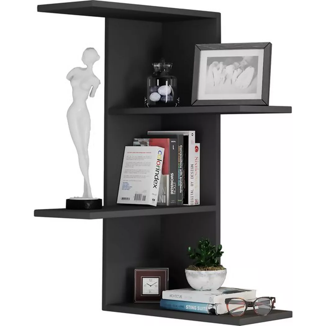 Ebuy24 - Rayon mural Balos h. 77 x l. 45 x p. 45 cm Noir