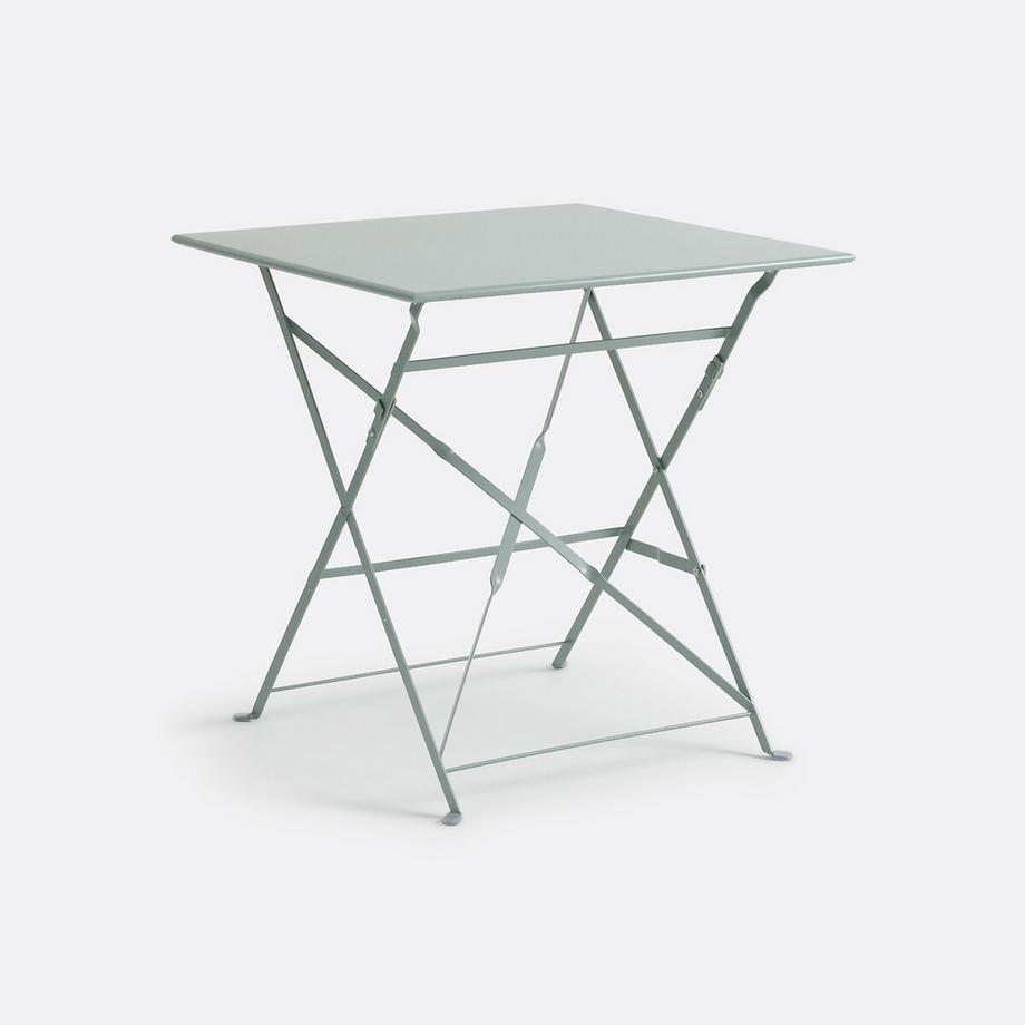 Table pliante carrée en métal fer