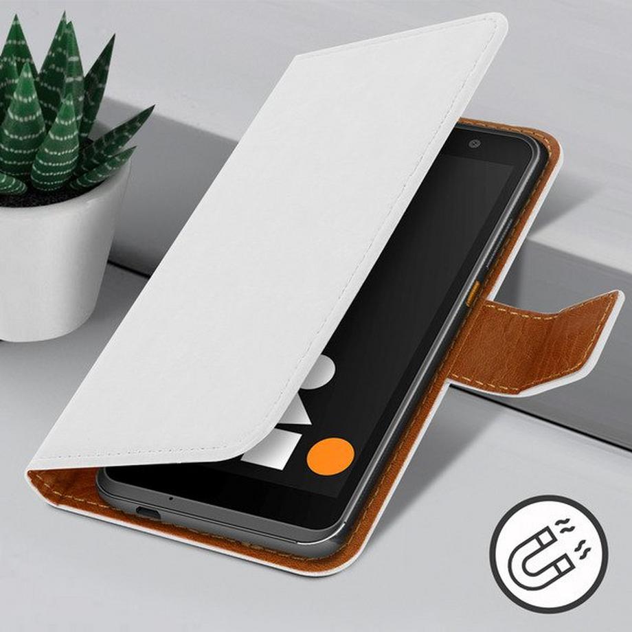 Avizar  Étui clapet magnétique Neva Start Blanc 