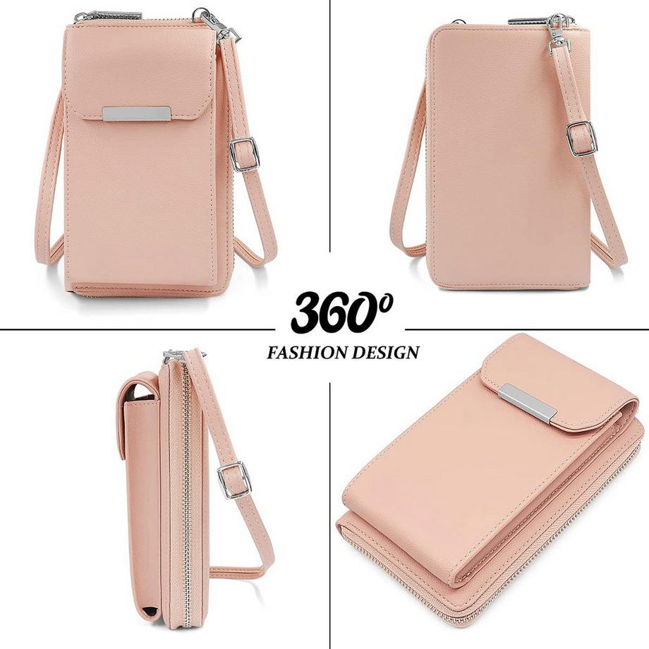 Only-bags.store Sac Bandoulière Téléphone Portable avec Portefeuille Cuir PU  