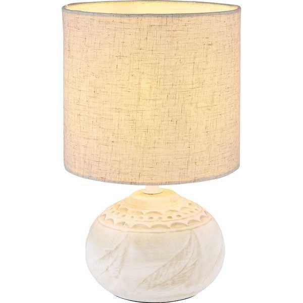 Image of Tischleuchte Iga Keramik weiss antik 1xE14 Tischleuchte Iga Keramik weiss antik 1xE14